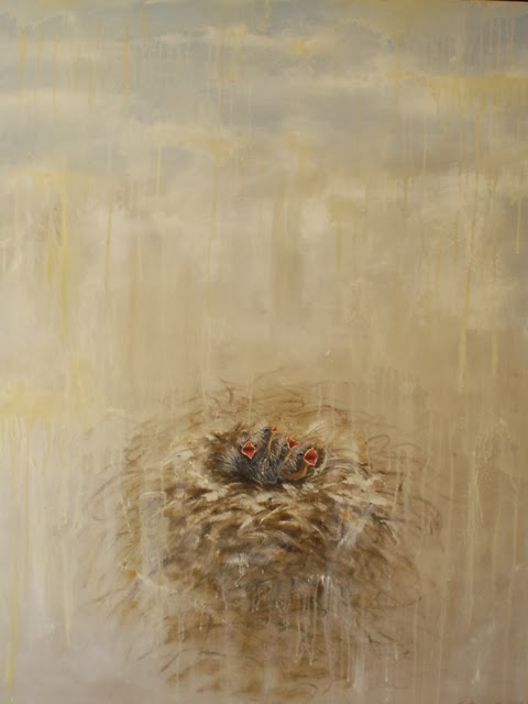 Pintura El nido en óleo de Santiago Garci