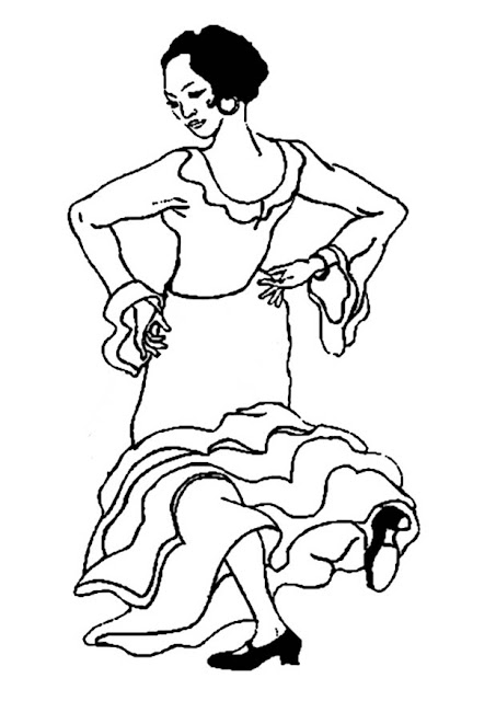 Flamenco Dancer coloring pages