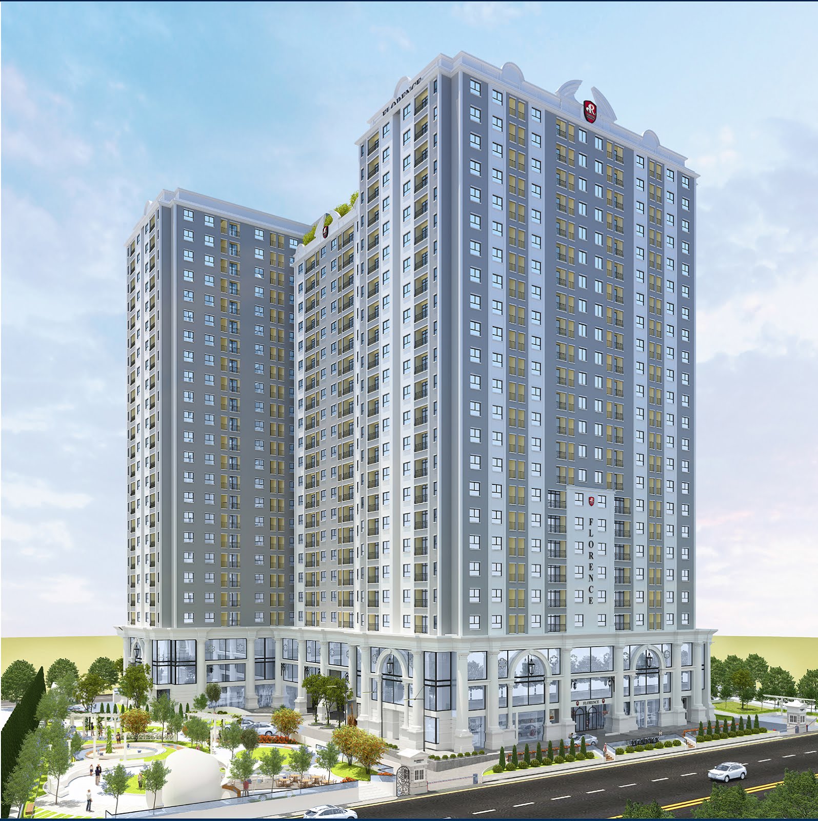 Phối cảnh chung cư Florence Trần Hữu Dực