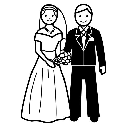 Wedding Cake Figures - free coloring pages | Coloring Pages