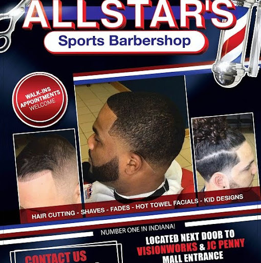 Allstar's Sports Barber Shop logo