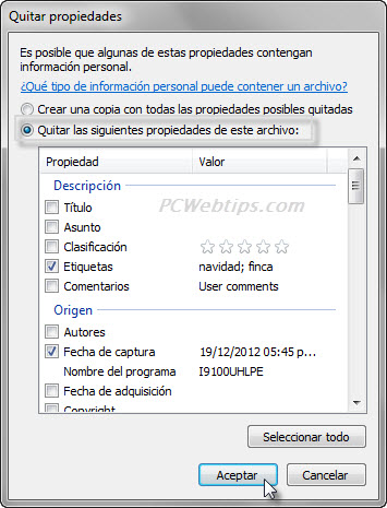 Como Borrar informacion de Archivos Personales en Windows | PCWebtips