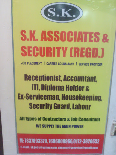 S.K.Associates & Security, S.C.F- 33, 2nd Floor,Near IndusInd Bank, Phase 11, Sector 65, Sahibzada Ajit Singh Nagar, Punjab 160059, India, Placement_Agency, state PB