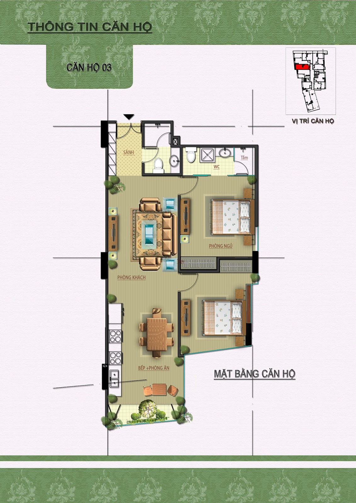 Chi tiết căn 03 chung cư Núi Trúc Square Chi tiết căn 03 chung cư Núi Trúc Square