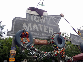 Disney  California Adventure Park decorations holiday Christmas Carsland