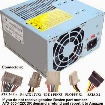  ATX-300-12ZCDR 300W Power Supply for HP Pavilion Media Center