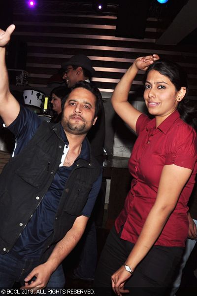 Shakti and Namita during a DJ bash at Vapour, Gurgaon.