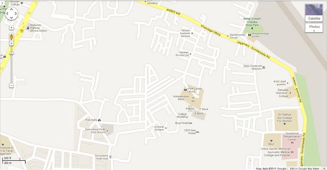 Jagamara - Sundarpada Road - ITER Central Libray Area Bhubaneswar Map