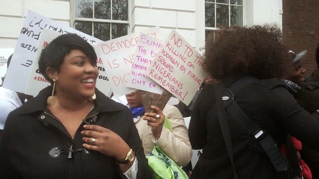 Pictures of Nigerians Protesting in Front Of Chatham House In London 24