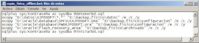 Automatizar mediante scripts la copia de seguridad física fuera de línea en Oracle 11g