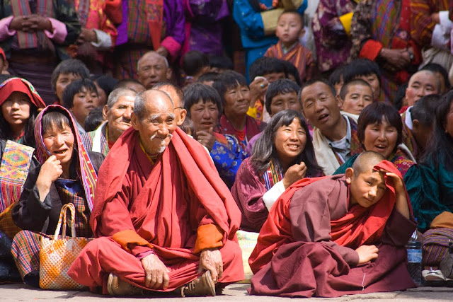 Público del festival de Paro, Bután