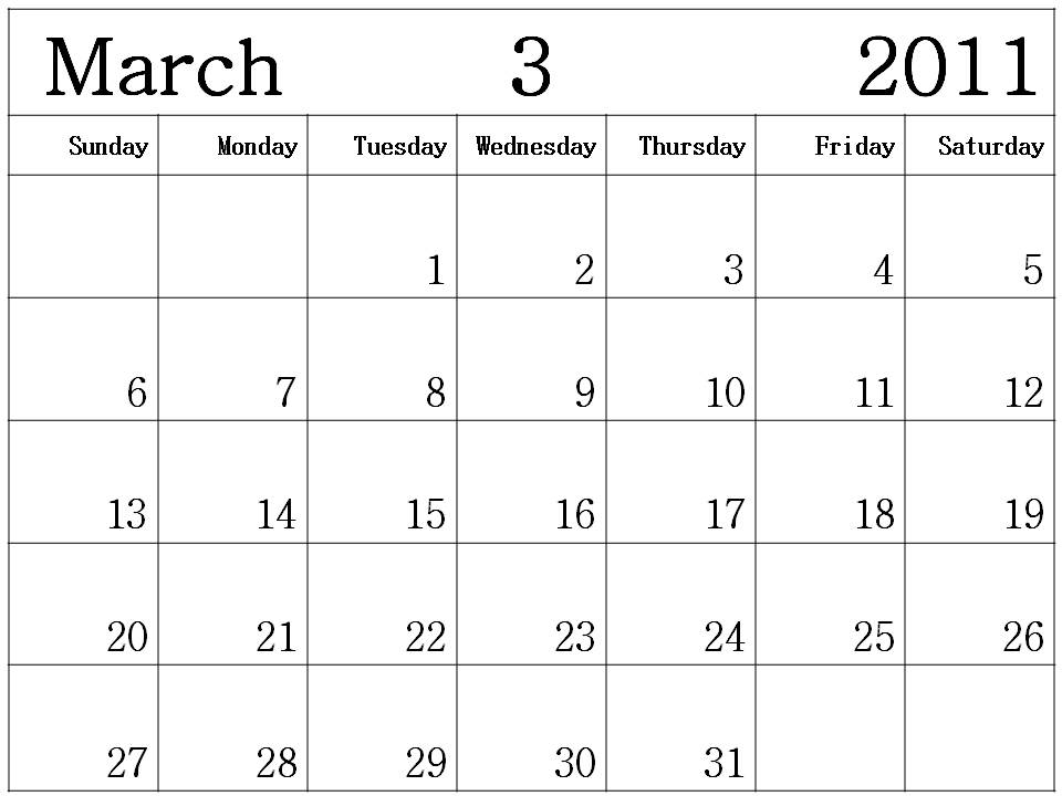 blank 2011 calendar march. Blank+march+2011+calendar+