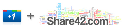 Добавляем кнопку «Google +1» в панель от Share42.com