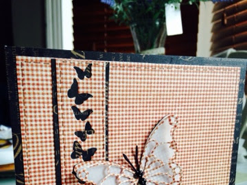 Butterfly Gingham Birthday Card