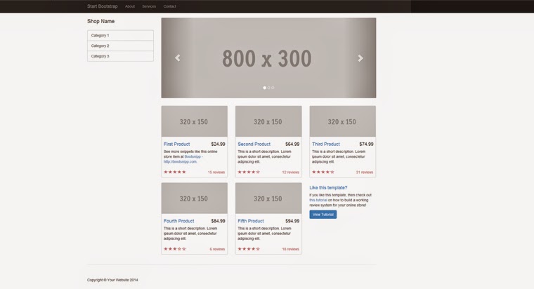 Free Bootstrap Themes Shop Homepage Templates