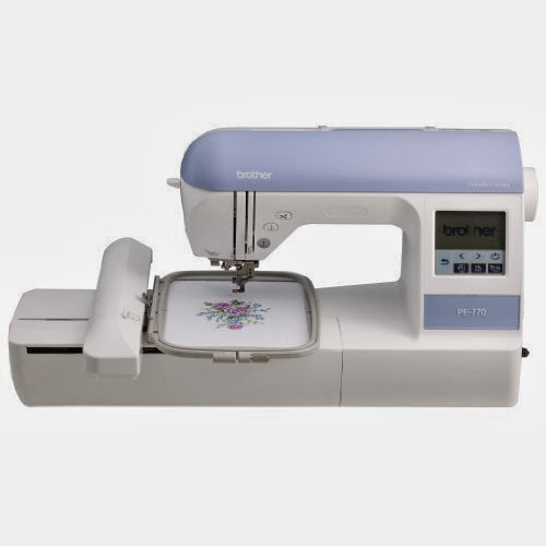 Brother PE770 5 inch x7 inch Embroidery-only machine with built-in memory, USB port, 6 lettering fonts and 136 built-in designs