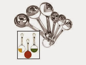 OGGI Silver Plated Stainless Steel 6 piece Measuring Spoon Set