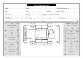 Sell your car - self appraisal form