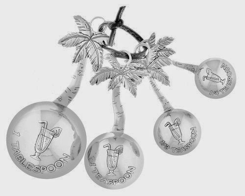 Ganz Studio 101 4-Piece Measuring Spoon, Palm Tree