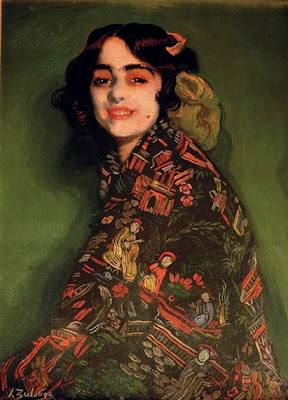 Ignacio Zuloaga - Candida with chinese shawl