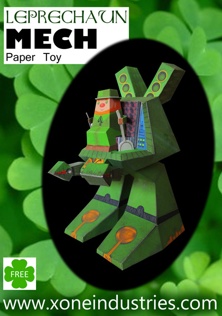 Leprechaun Mech Paper Toy