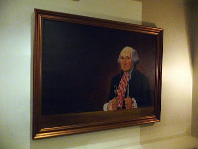 George Washington in a painting at Gadsby Tavern