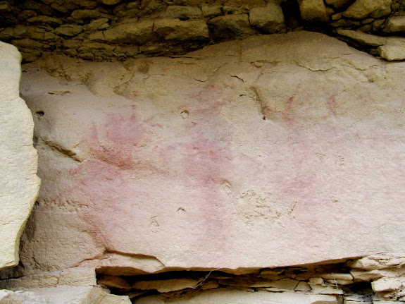 Faded pictographs