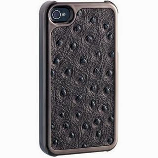 Ozaki iCoat IC865AOA No Extinction Hard Case with Leather for iPhone 4/4S - 1 Pack - Retail Packaging - Arabian Ostrich Male