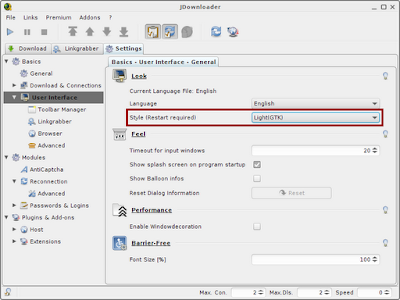 Native look-and-feel for JDownloader in Xubuntu Native look-and-feel for JDownloader in Xubuntu