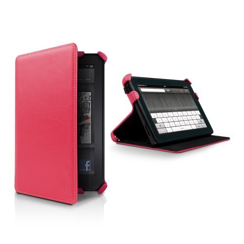 Kindle Fire Genuine Leather Cover by Marware, Pink (does not fit Kindle Fire HD)