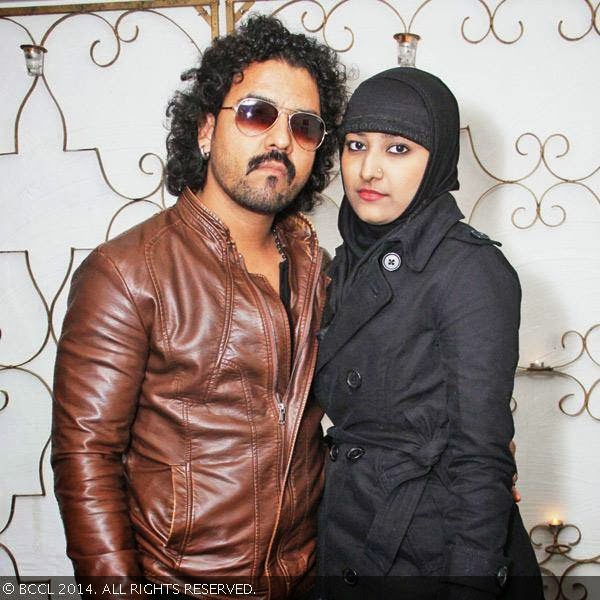 Toshi with his wife AAmna duing the ladies night held at Barka, GK New Delhi.