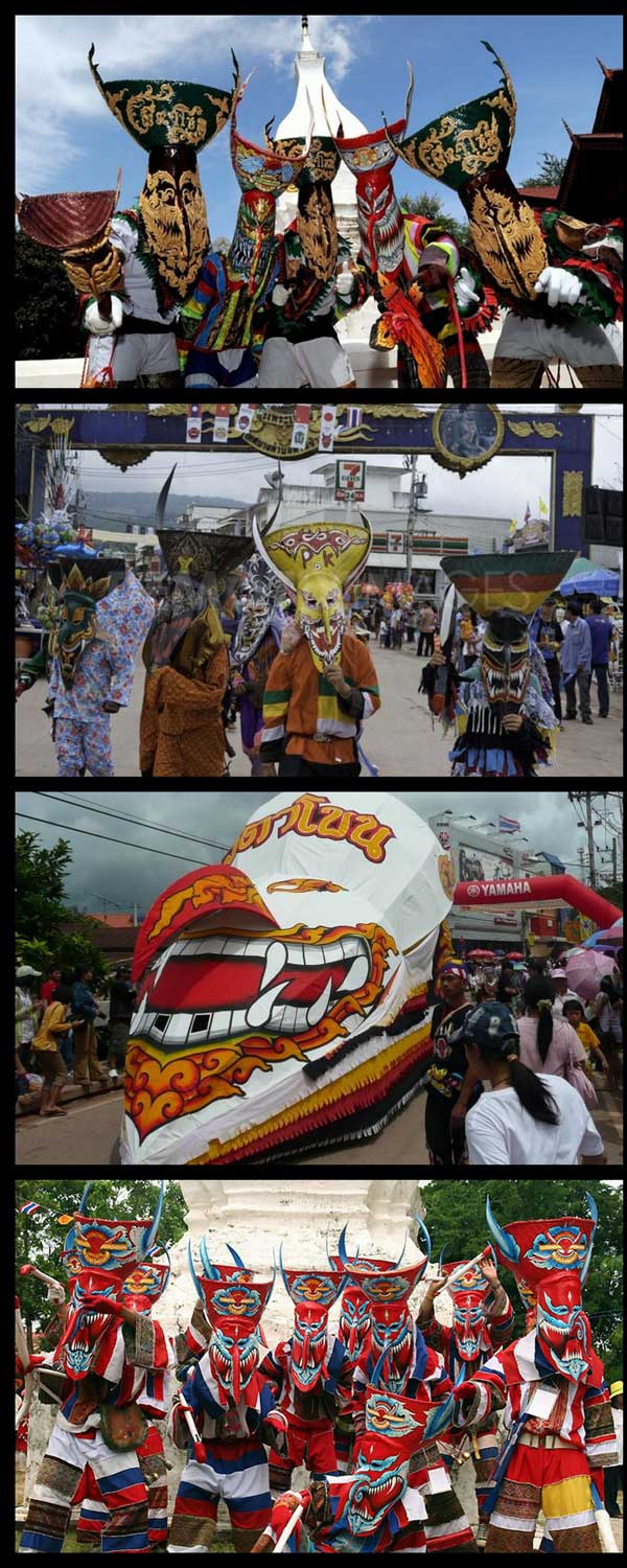 Perayaan Hantu  Dan Simbol Zakar di Thailand Gambar  Hidup 