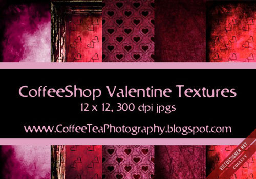 5 Coffeeshop Valentine Textures