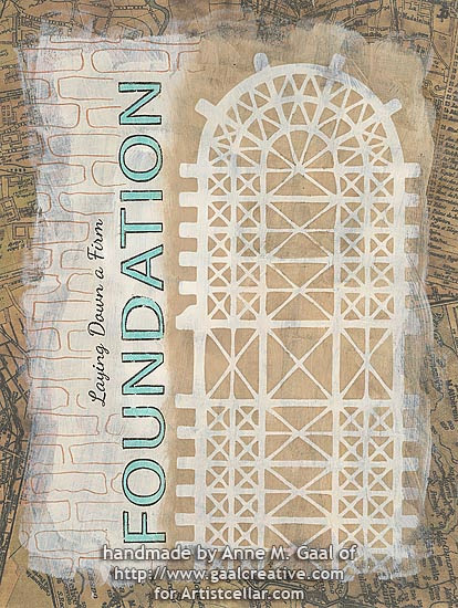 A Firm Foundation Journal Layout handmade by Anne Gaal of http://gaalcreative.com