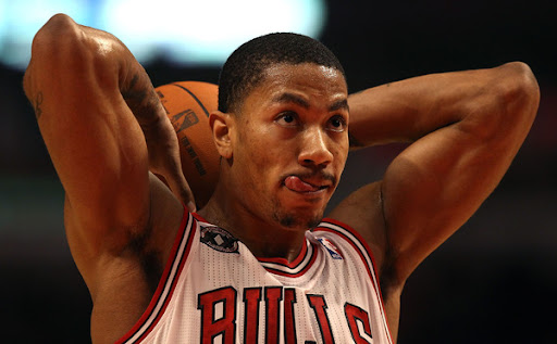 derrick rose dunks on pacers. derrick rose dunk pictures.