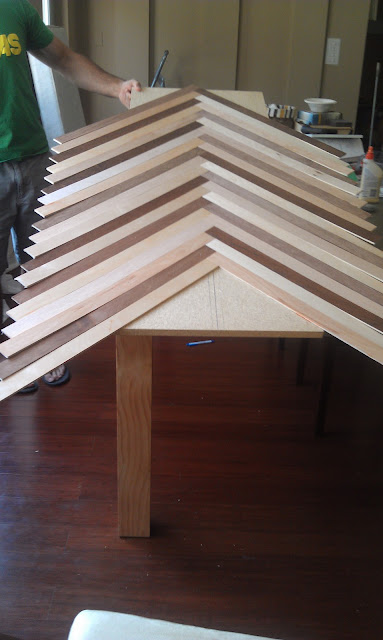 wood strip table