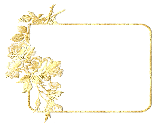 Resim - Gold picture frame , Büyüleyici Güzellikte Altın işlemeli Png