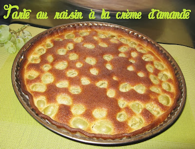 Tarte aux raisins et à la poudre d'amandes