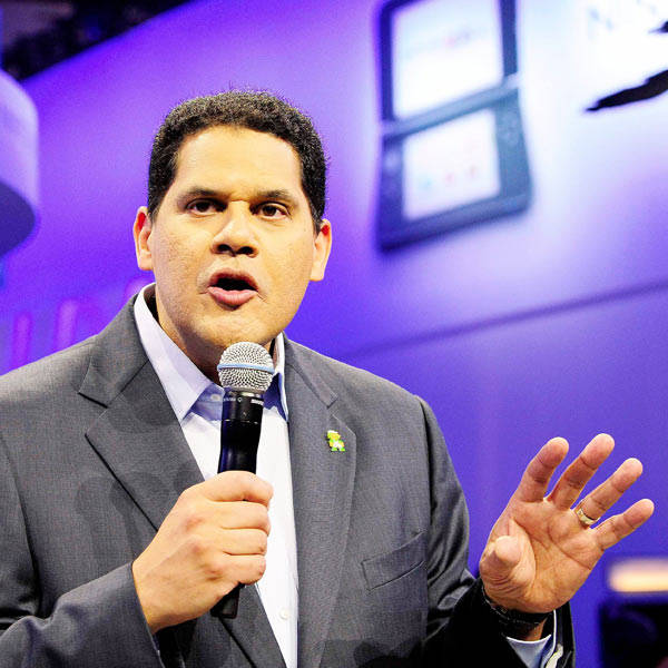 Nintendo of America President and Chief Operating Officer Reggie Fils-Aime speaks during the Wii U Software Showcase at E3 in Los Angeles, California.