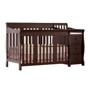 Stork Craft Portofino 4 in 1 Fixed Side Convertible Crib Changer