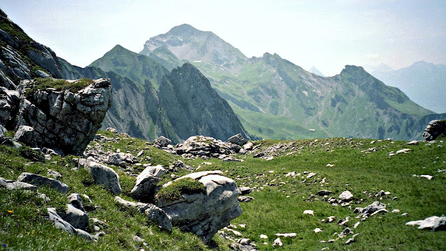 Blick Mont Charvin beim Aufstieg zum L'Etal Savoyen