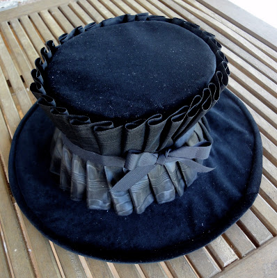 diy festival top hat upcycled from a large brimmed straw hat