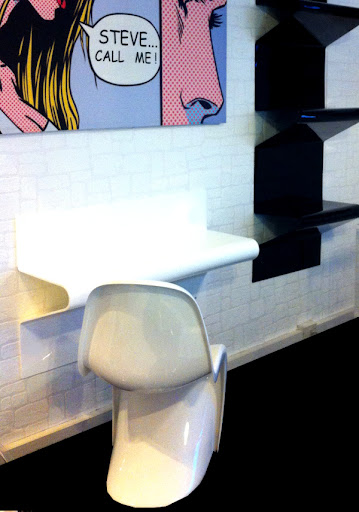 Scrivania consolle in plexiglass bianco maxi swing outlet Mensole e moduli di plexiglas
