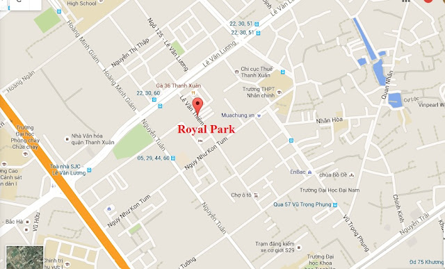 Vị trí cao cấp chung cư Royal Park Lê Văn Thiêm