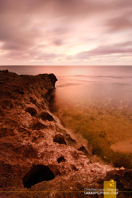 Sunset at Bolinao's Patar Rock Formation