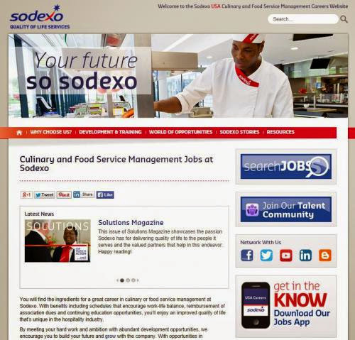 Sodexo Launches New Career Website For Chefs And Food Service Managers