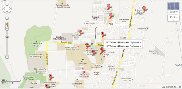 KIIT School Of Electronics Engineering Bhubaneswar Area Map