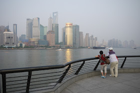 view of Shanghai's Pudong district from the other side of the river