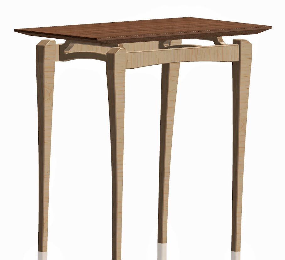 Hall+table+chamfered+top+rounded+edges.J