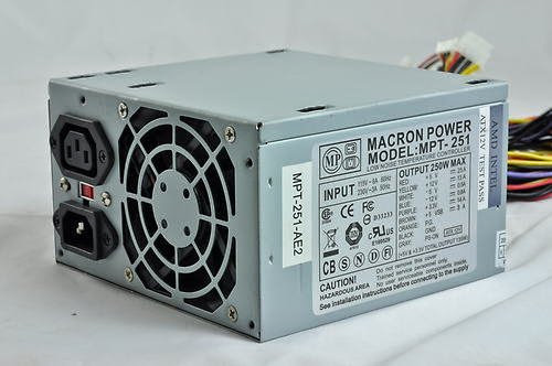  Macron Power 250W ATX power supply MPT-251 low noise